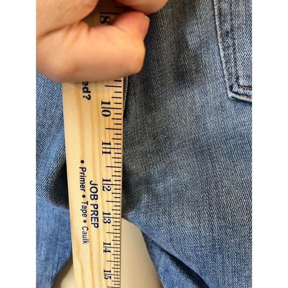 Frame Denim Beaudry Blue Le Boy Jeans Raw Hem Cropped Jeans Womens Size 26 - Picture 8 of 12